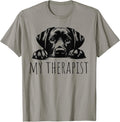 Unisex-Adult Dog Lovers All Ages Grey Cartoon Modern Classic Fit Round Collar Short Sleeve T-Shirt