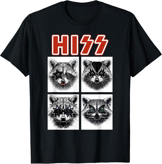 Raccoon Rock Music Band Concert Men Women Kids Funny Raccoon T-Shirt