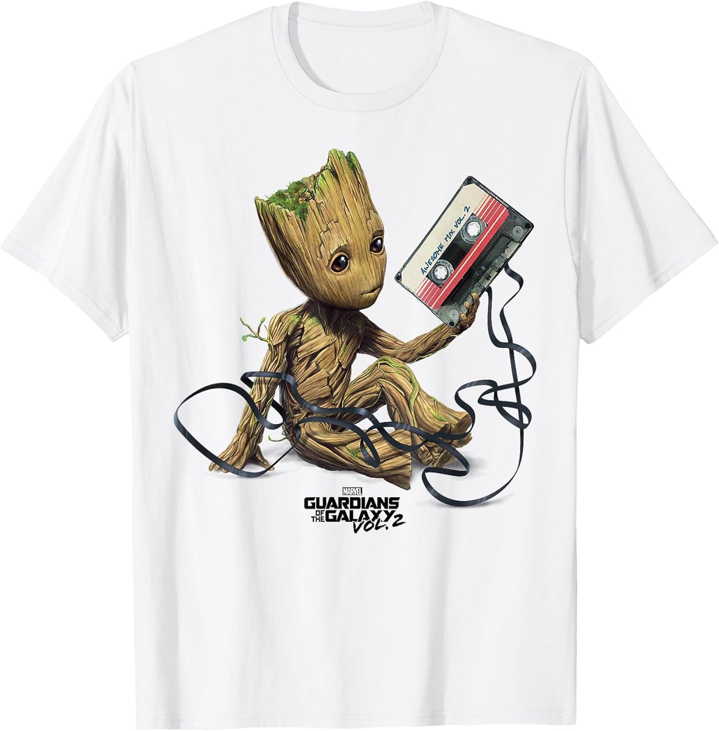 Guardians of The Galaxy Vol. 2 Groot Tape Portrait T-Shirt