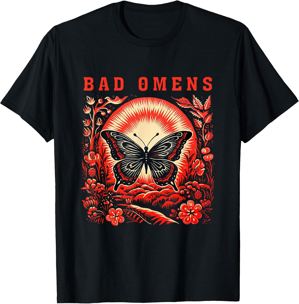 Funny Bad Omens Moth Tee Shirt