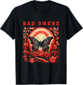 Funny Bad Omens Moth Tee Shirt