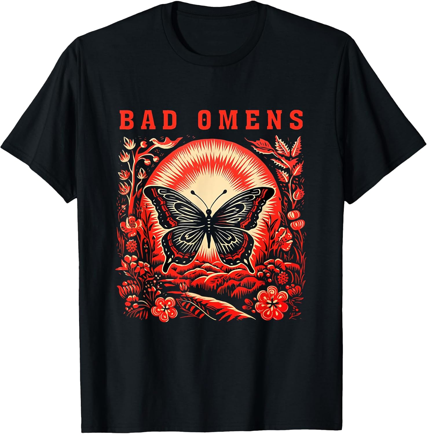 Funny Bad Omens Moth Tee Shirt