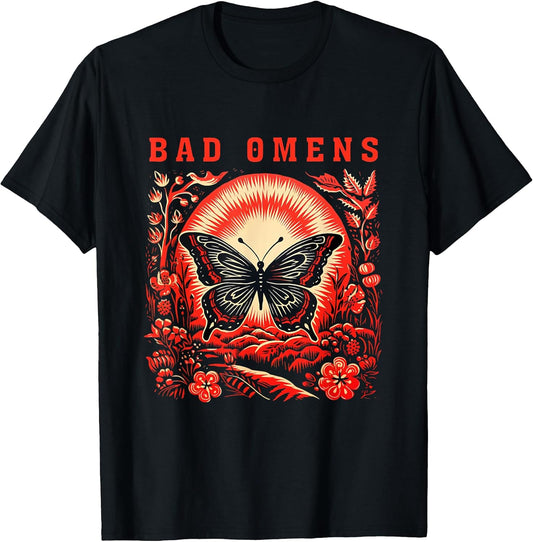 Funny Bad Omens Moth Tee Shirt