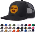 Custom Leather Patch Trucker Hat for Men & Women - Personalized Text & Photo Baseball Cap Laser Engraved. Black