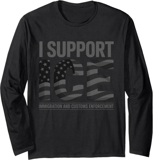 American Flag Border Patrol Support ICE Tee