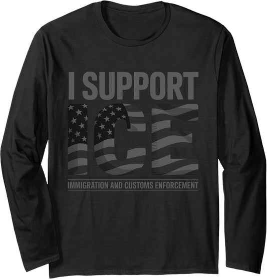 American Flag Border Patrol Support ICE Tee