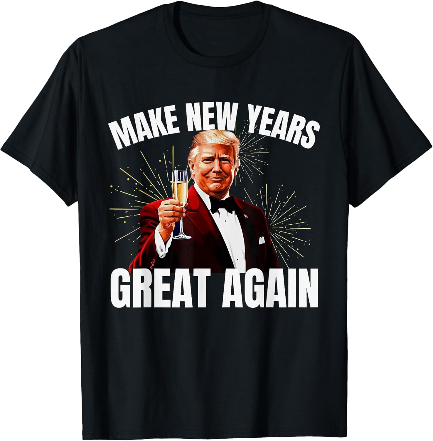 Funny Happy New Year 2025 Trump Eve Day Tee
