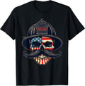 Firefighter Birth Fireman Fire flag USA Skull Fire
