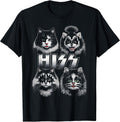Hiss Cat Funny Kittens Rock Music Lovers Birthday Gifts Idea T-Shirt