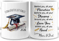 Hyturtle Personalized Graduation Mug Gifts for Daughter Son Grandchildren - Senior 2026 Gifts - Graduation Greeting Mug for Graduates Students - Custom Name 11oz 15oz White Ceramic Coffee Tea Cup