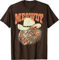 Meowdy! Funny Country Music Cat Cowboy Hat Vintage T-Shirt Small