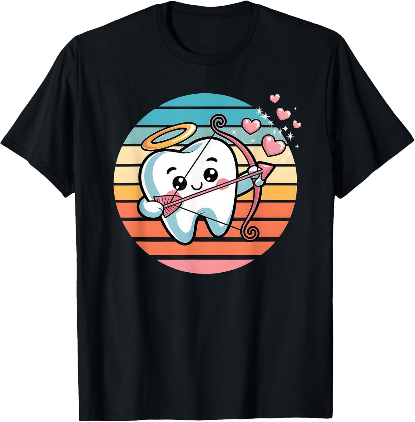Cute Retro kawaii tooth love graphic humor apparel