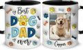 Hyturtle Personalized Dog Dad Mug Gift For Dad, Son – 2D Flat Printed Custom Photo Dog Dad Coffee Mug for Men – Best Dog Dad Ever Coffee Mug for Dog Lovers On Father's Day, Birthday & Christmas
