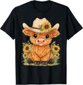 Highlander Highland Cow Heifer Floral Women Girls