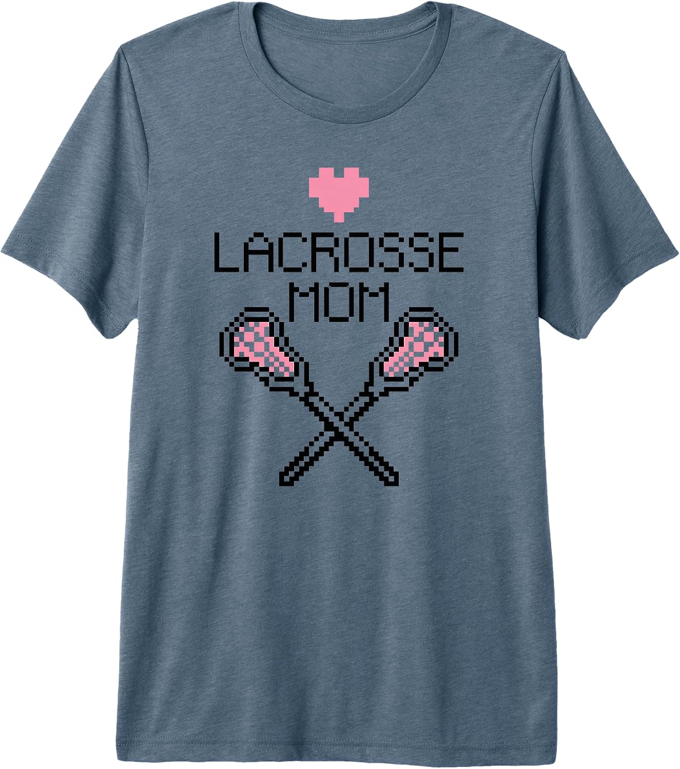 Pixel Art Style Love Lacrosse Mom designs