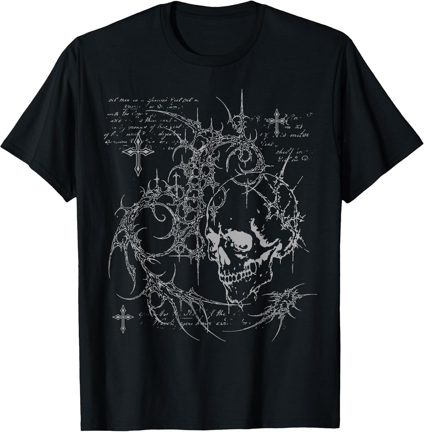 Y2K Grunge Goth Alt Skull Sigilism Vintage Graphic T-Shirt