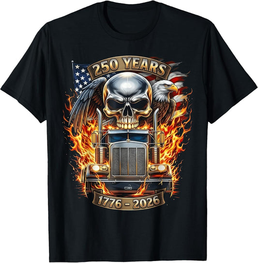 Patriotic Trucker Drivers 250 Years Anniversary