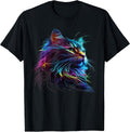 Cute Colorful Cat for Kitten Lovers Art Kitty Cats T-Shirt