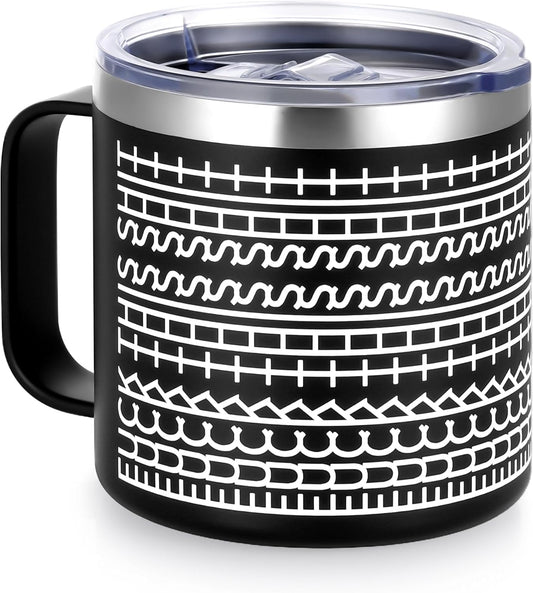 Hidden Message Coffee Mug - 14oz Insulated 18/8 Stainless Steel Novelty Cup - Fun Mug Reveals a Funny Sarcastic Saying, Christmas Birthday Gift for Men, Women, Friends & Family