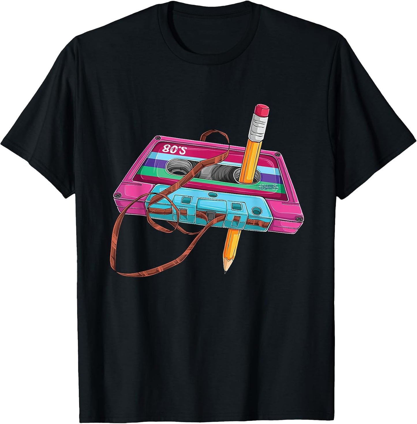 Cassette Tape Recorder 90s Retro Nineties Tees