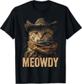 Meowdy Cat Shirt Meowdy Cowboy Cat Country Western Funny Cat T-Shirt