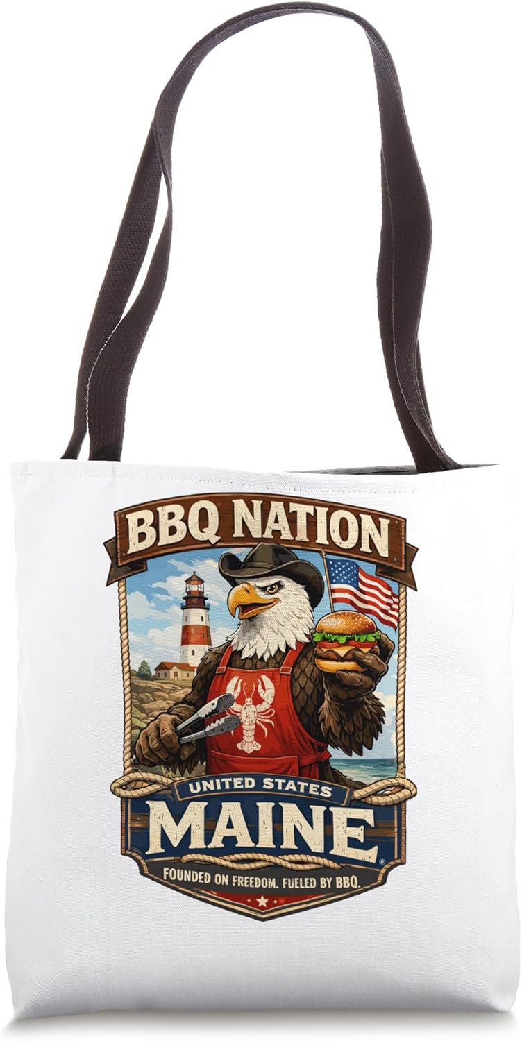 BBQ Nation Maine Tee Shirts Patriotic Grillers