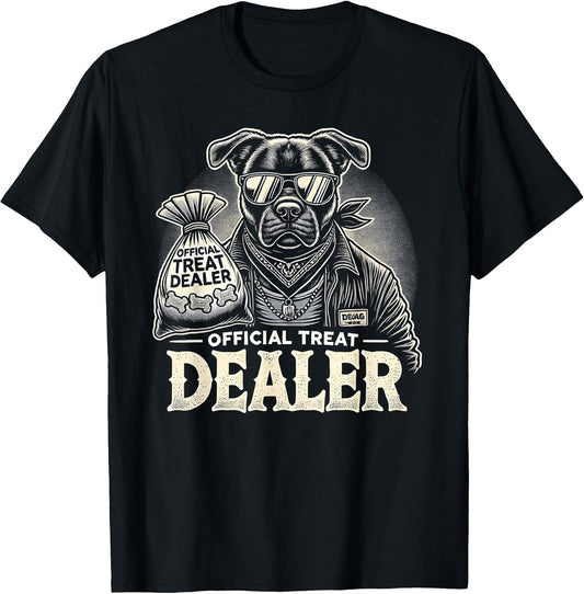 Dog Lover Official Treat Dealer Funny Pet Design Tee T-Shirt
