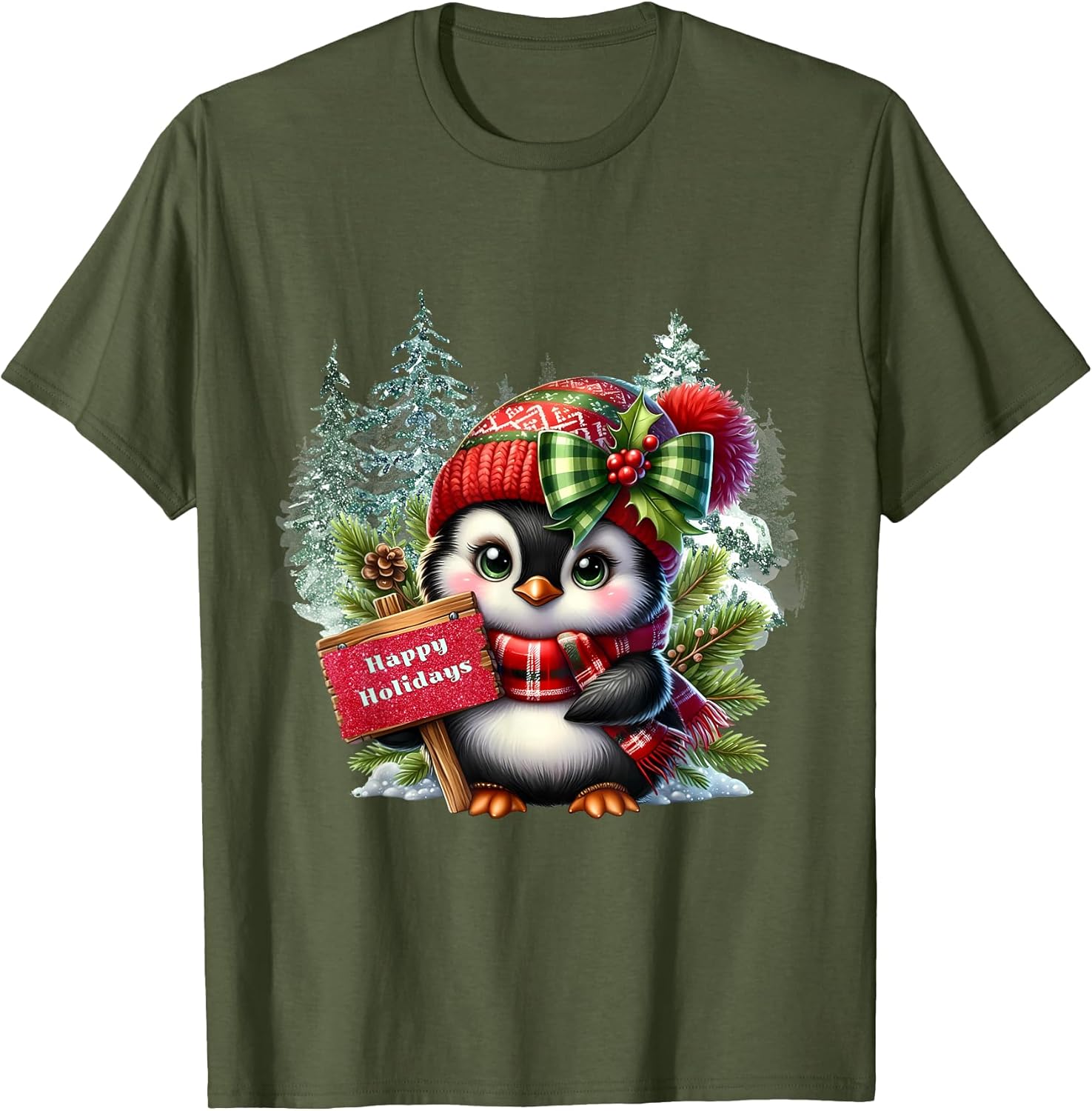 Cute Penguin Christmas Happy Holidays