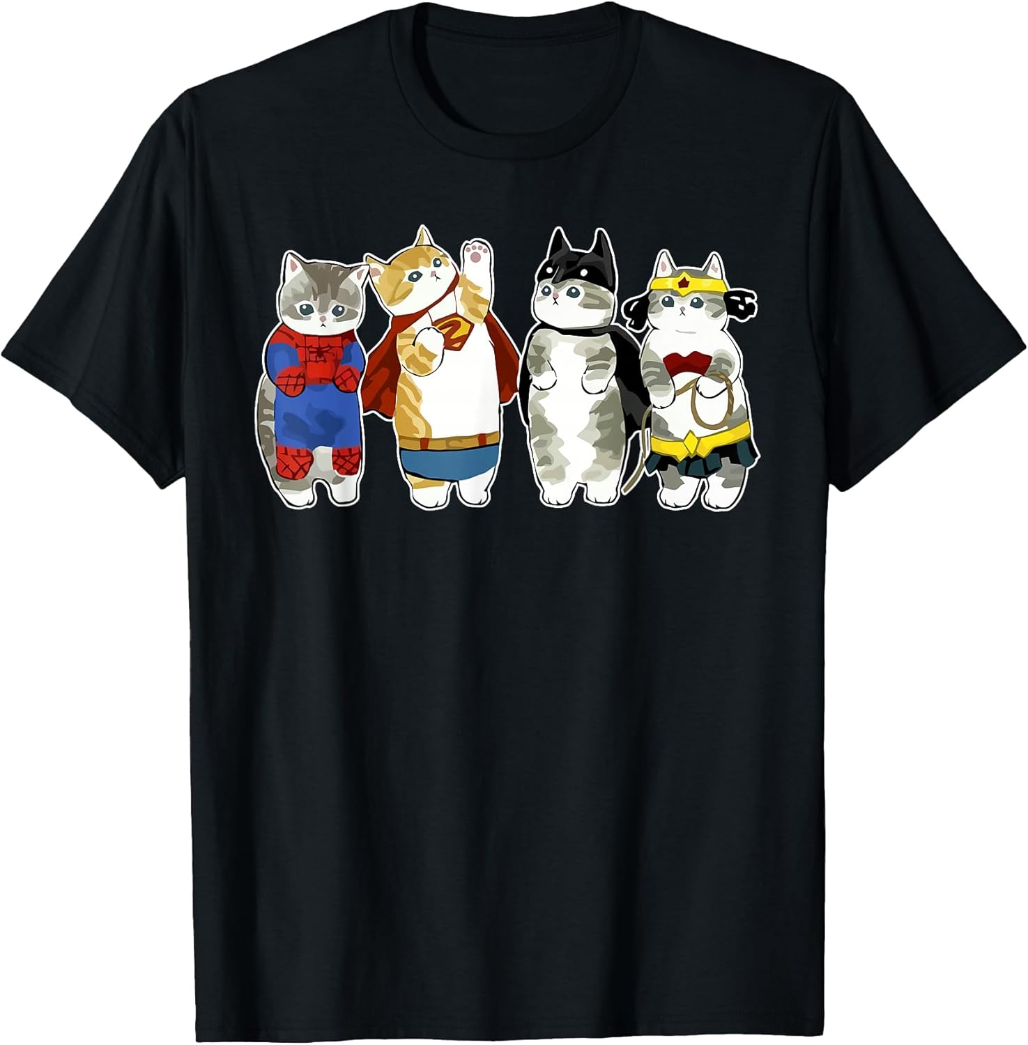 Superhero Cats Kitten Kitty Cats Lover Super Kitten Funny T-Shirt