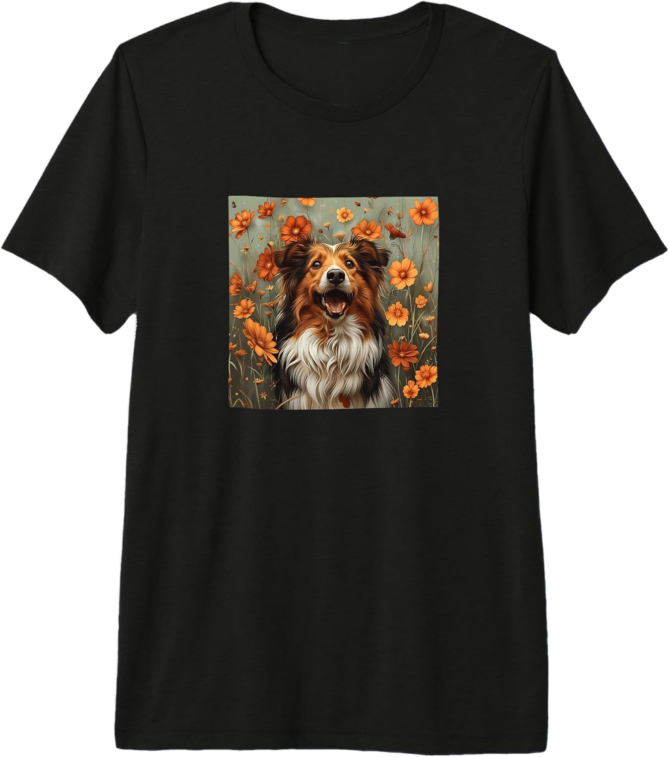 Shetland Sheepdog Cottagecore Flowers Merch