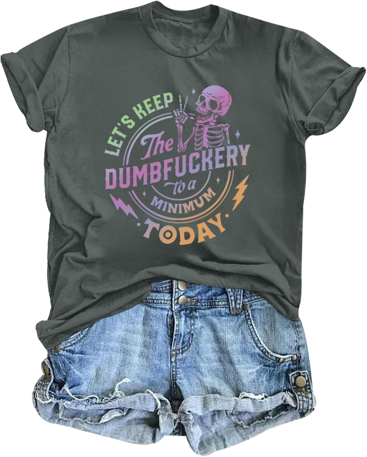 Skeleton Shirt Women Vintage Graphic Tees Y2k Emo Grunge Punk Goth Shirts Funny Aesthetic Tshirts Short Sleeve Tops