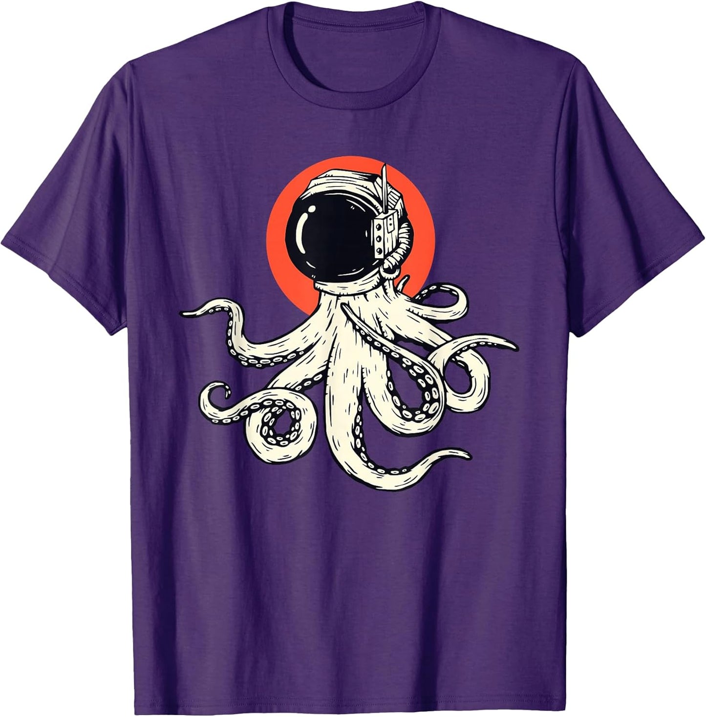 Funny Astronaut Octopus Spaceship Science Fiction