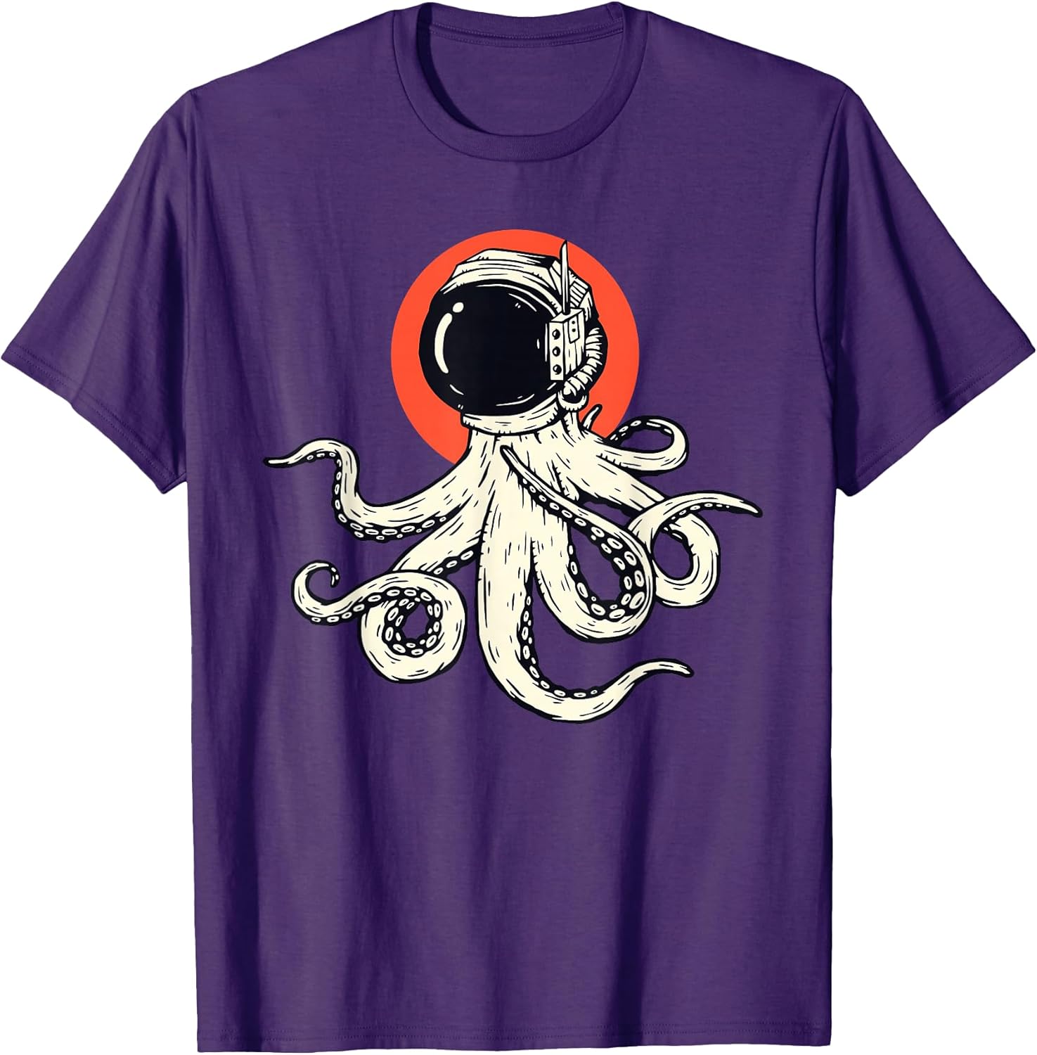 Funny Astronaut Octopus Spaceship Science Fiction