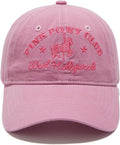Pink Pony Club Embroidered Trucker Hat Women Baseball Cap Adjustable Cotton dad hat.
