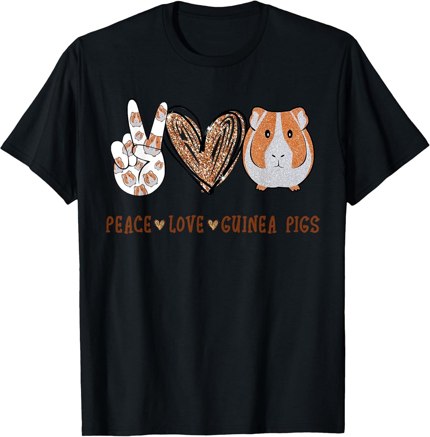 Peace love guinea pigs t -shir t