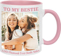 Custom Coffee Mug Personalized with Pictures Text on Both Sides, 11 oz Ceramic Photo Mug Wholesale Personalized Gifts for Women Men, Customized Photo Gifts for Birthday Anniversary
