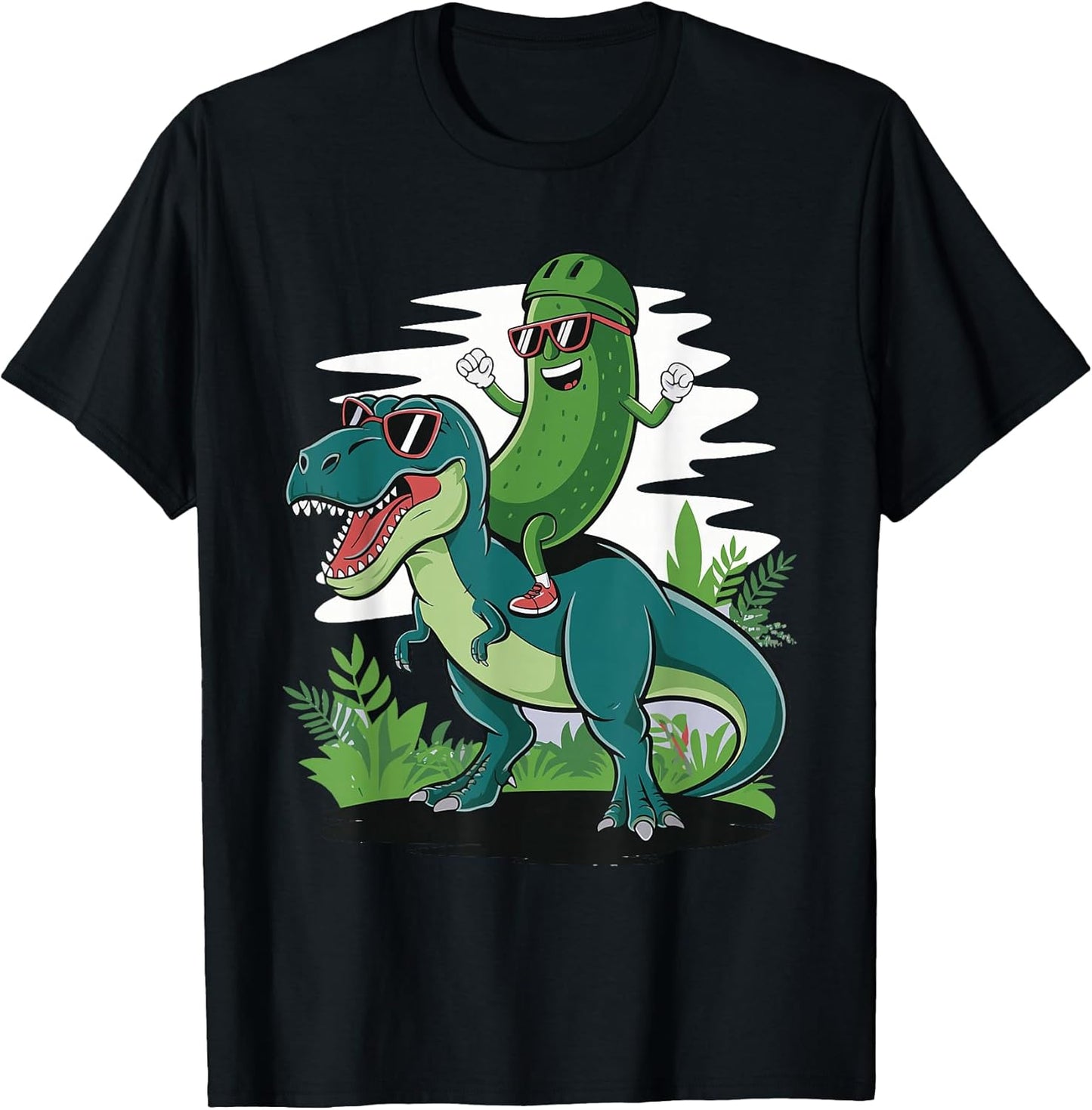 Cucumber Dino Pickle Riding T-Rex Funny
