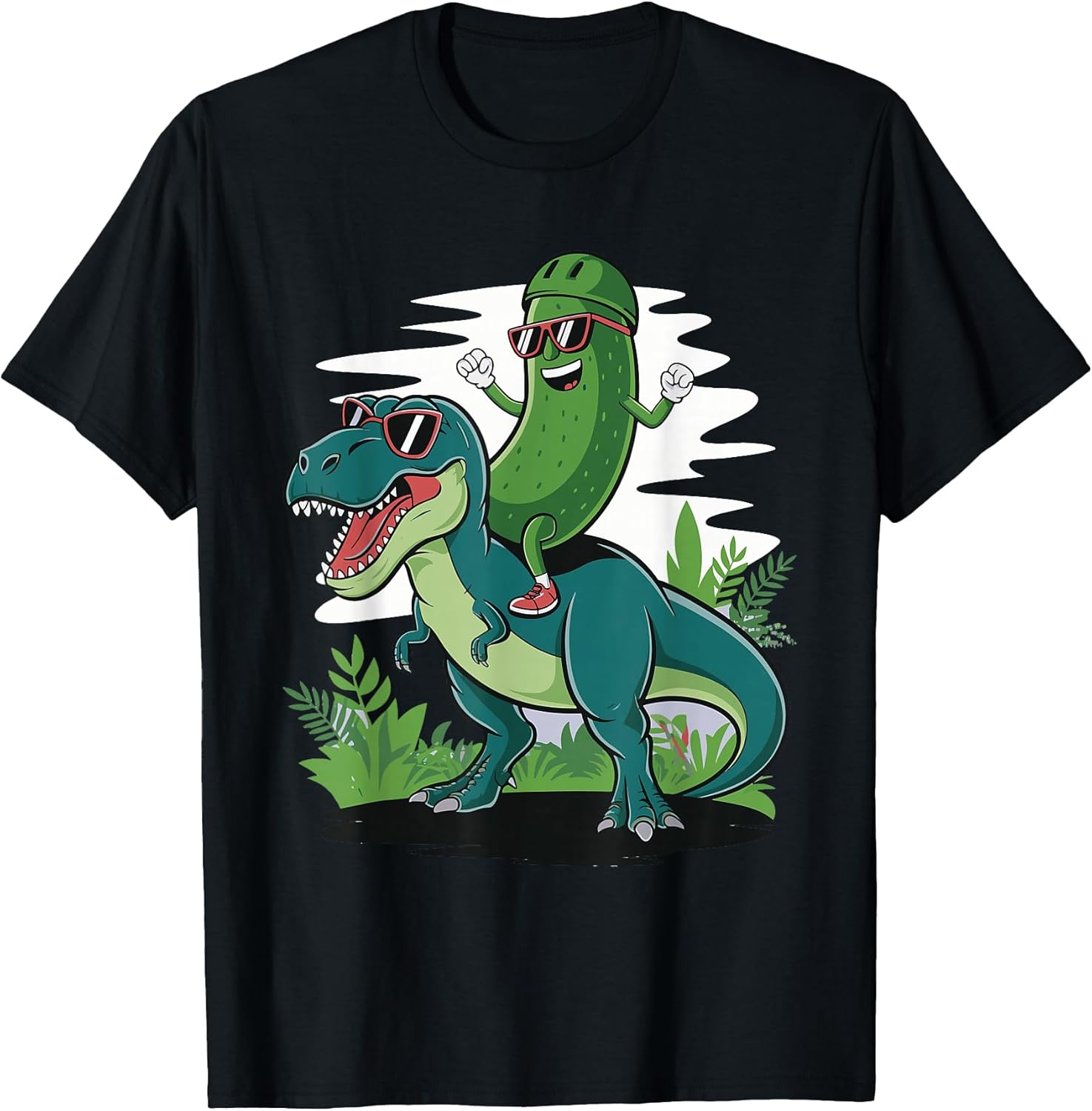 Cucumber Dino Pickle Riding T-Rex Funny