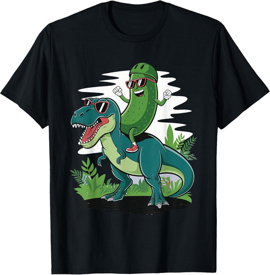 Cucumber Dino Pickle Riding T-Rex Funny