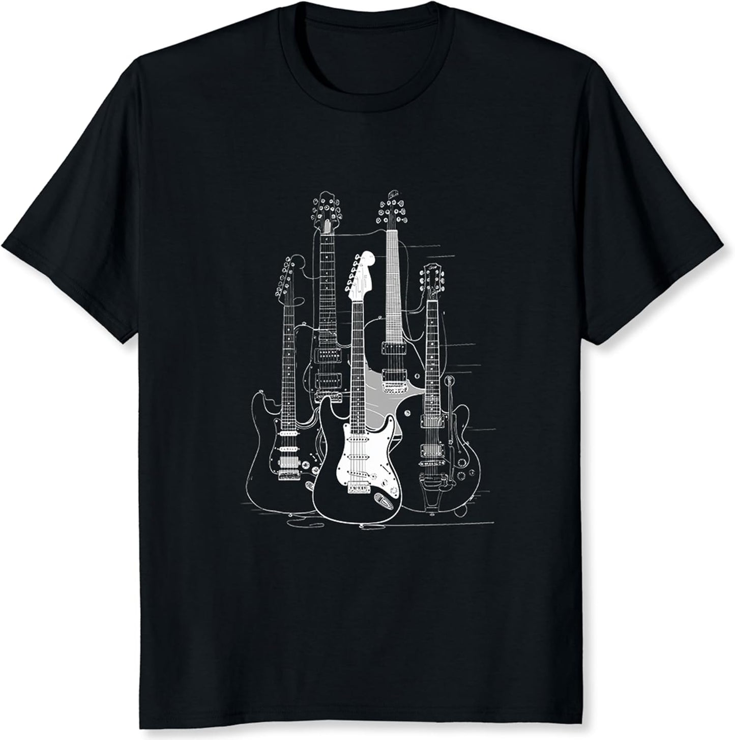 Guitar Shirt for Men Music Shirt for Guitar Players and Music Lovers Band T-Shirt Graphic Tee