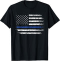 Police Apparel With Blue Line And American Flag