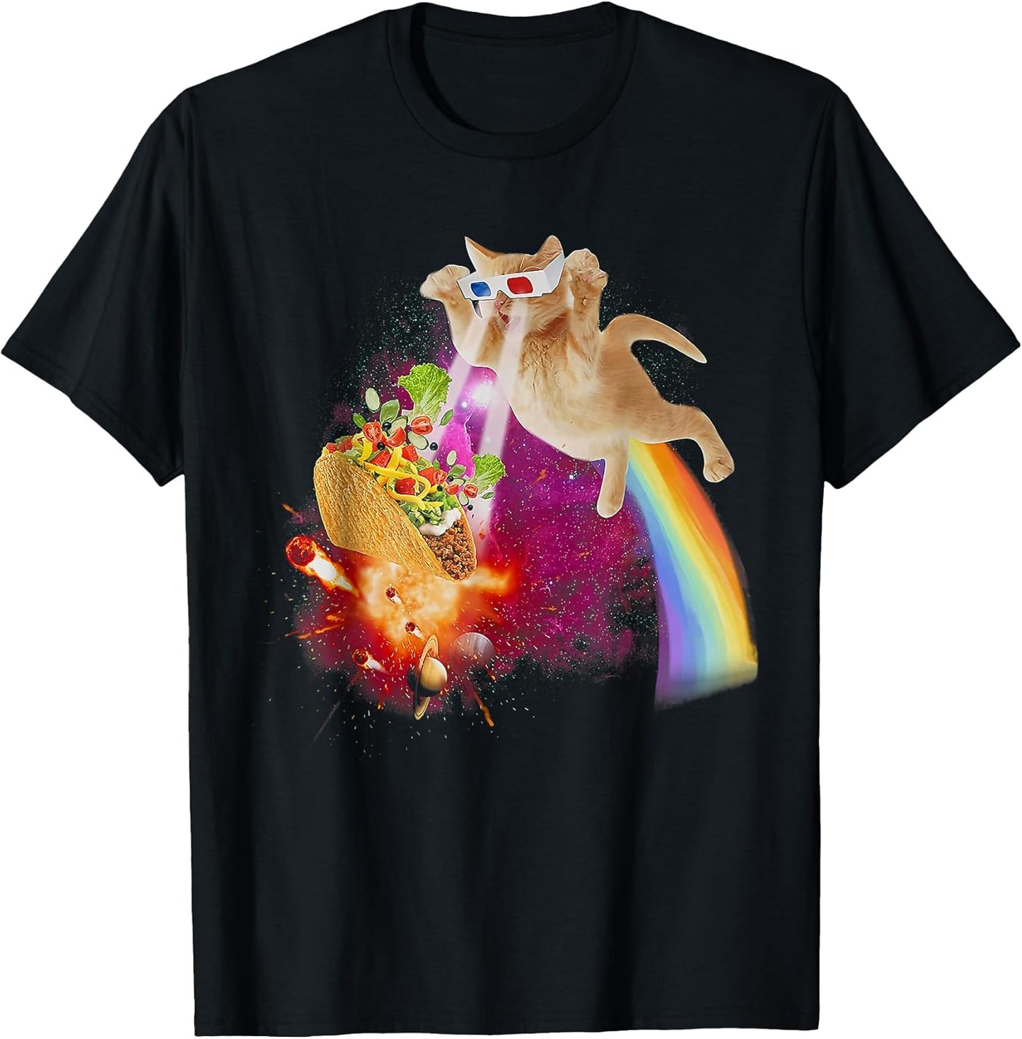 Space Cat Laser Taco Galaxy Kitten Rainbow Cat