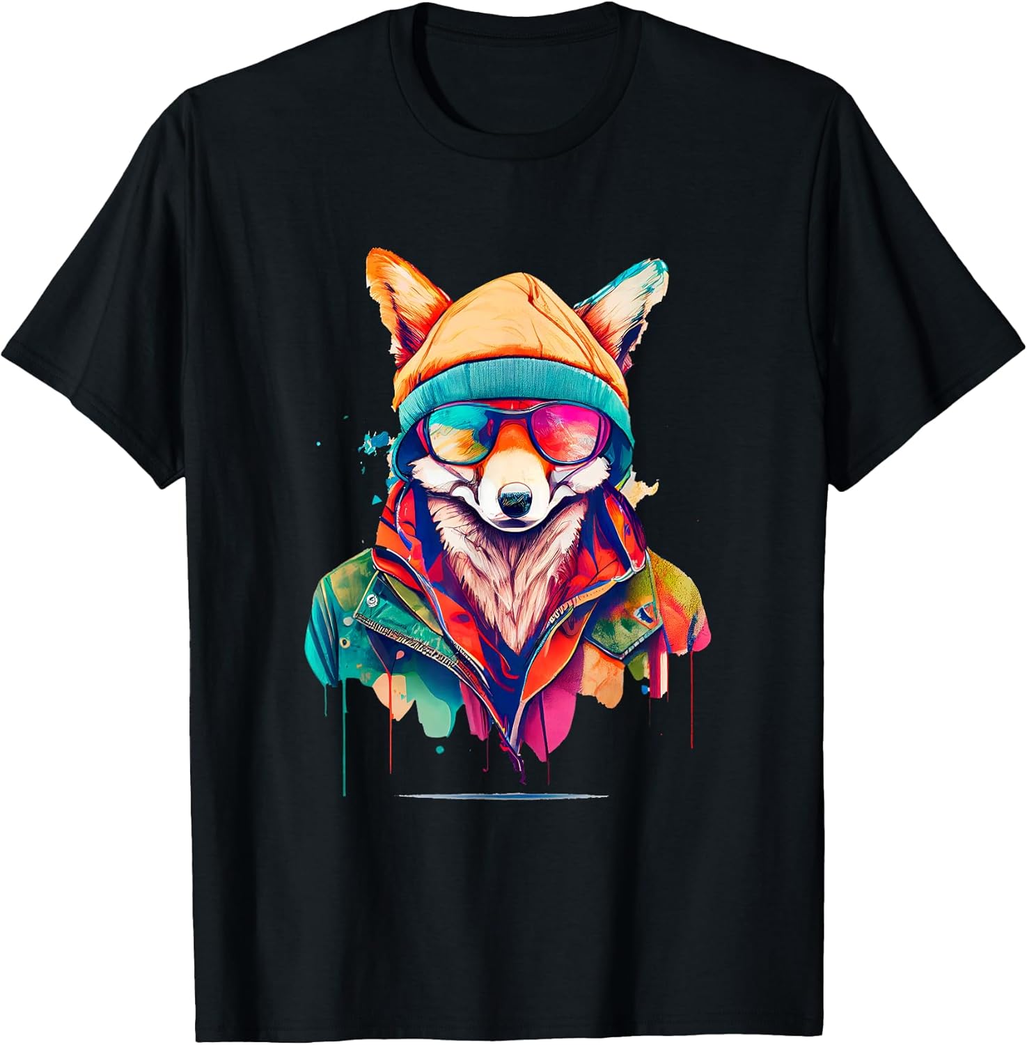 Vibrant Urban Fox Fashion Streetwise Artistic