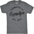 Crazy Dog Mens Shirts Promoted to Papa Grandpa or Uncle 2025 Funny Fathers Day Tees