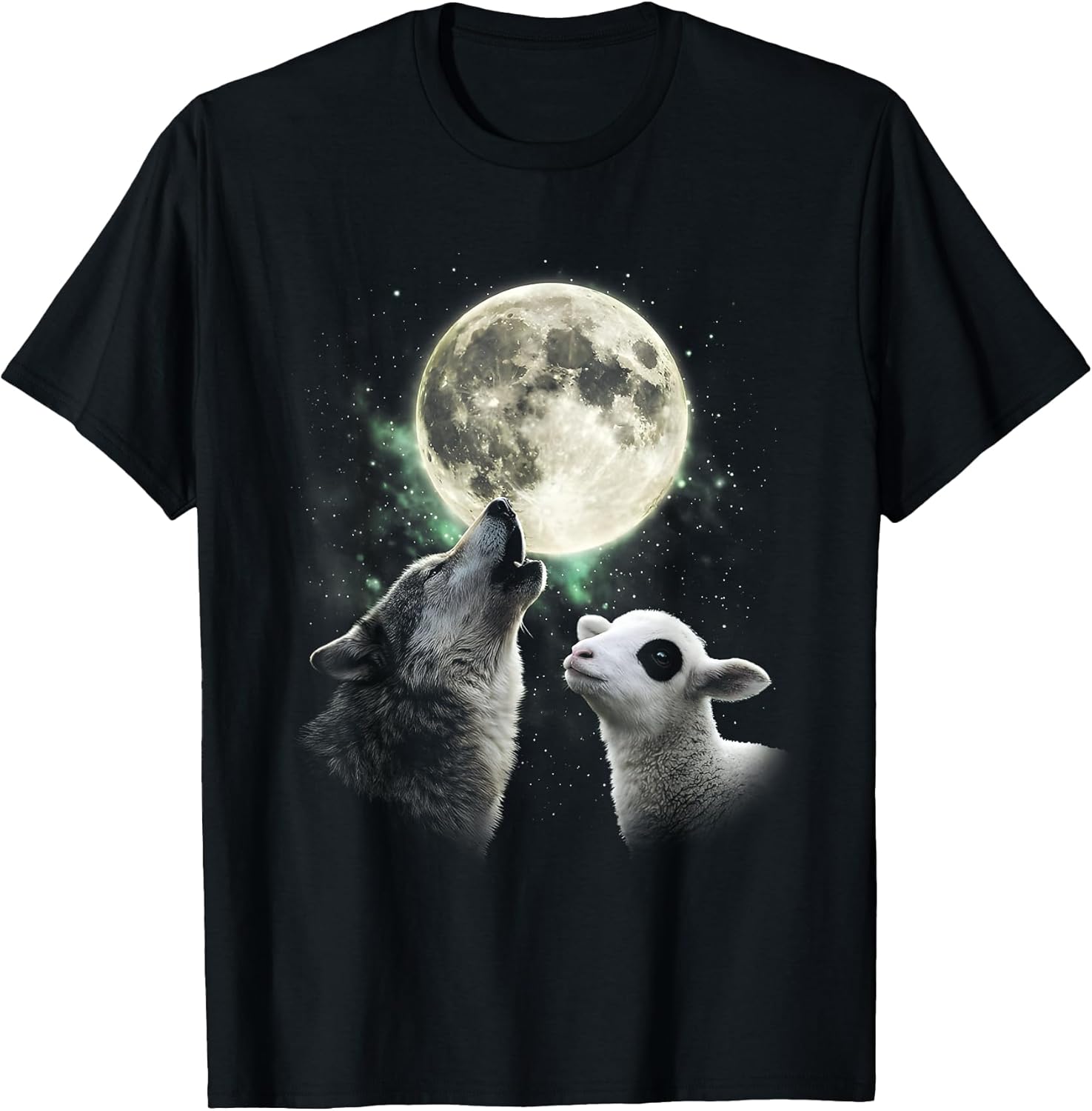 Funny Trendy Wolf Lamb Meme Howling At The Moon
