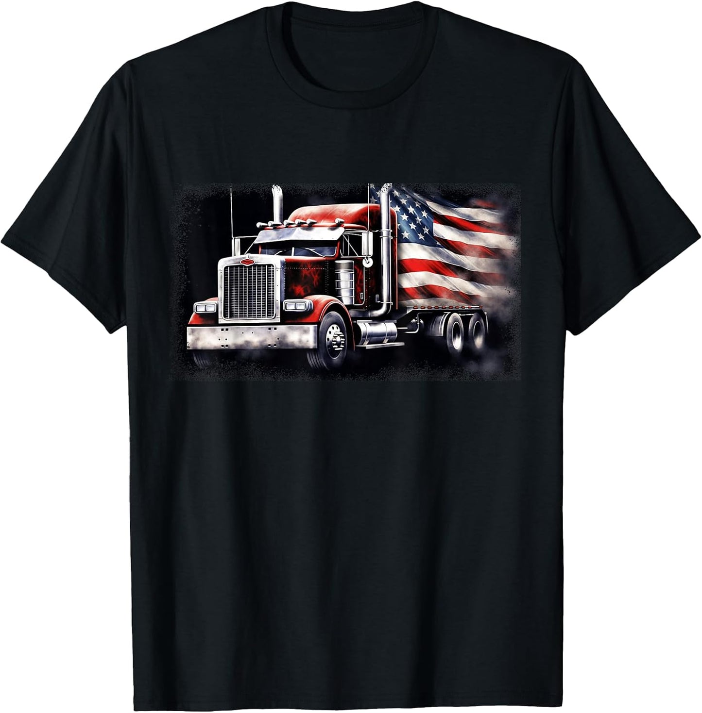 American Flag Truck Driver