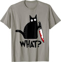 Cat What? Funny Black Cat Murderous Cat With Knife
