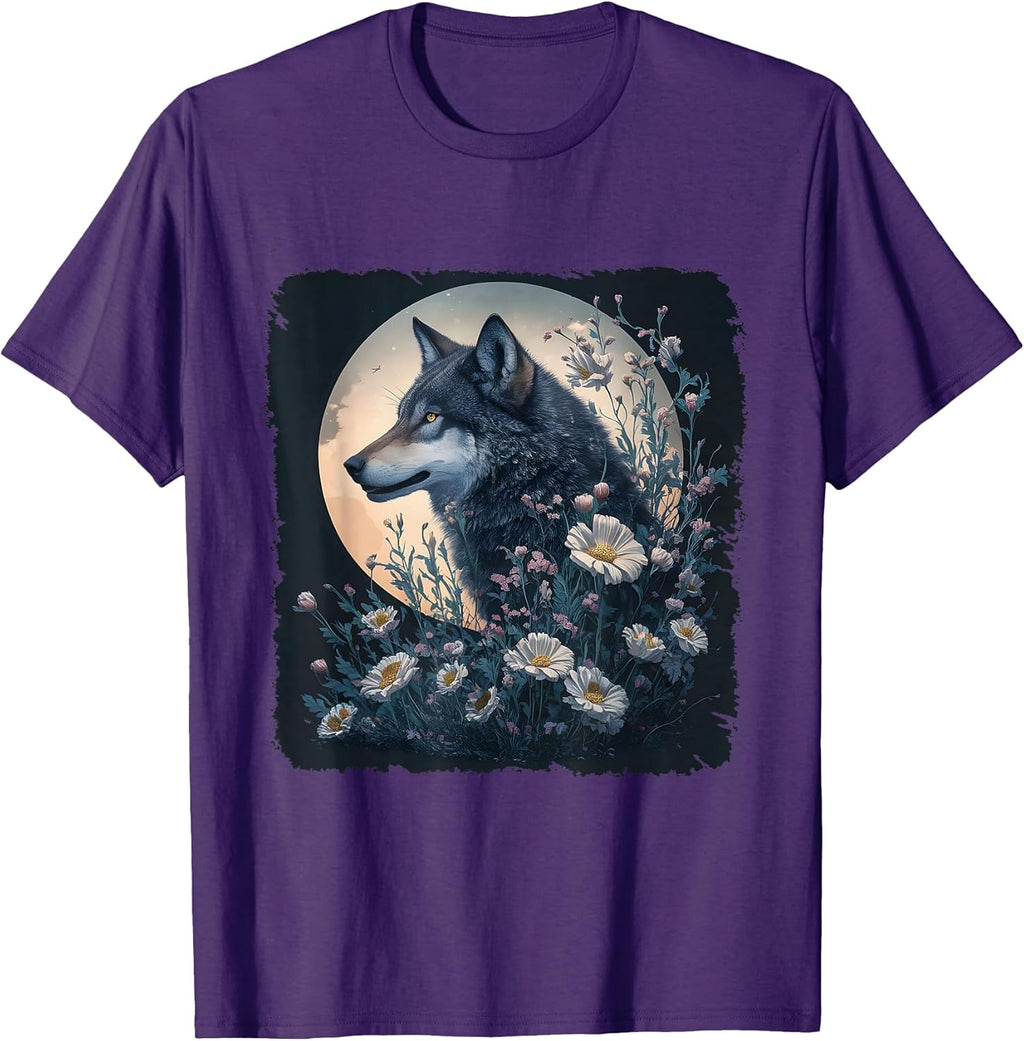 Vintage Flowers Wolf Gifts For Women Girls