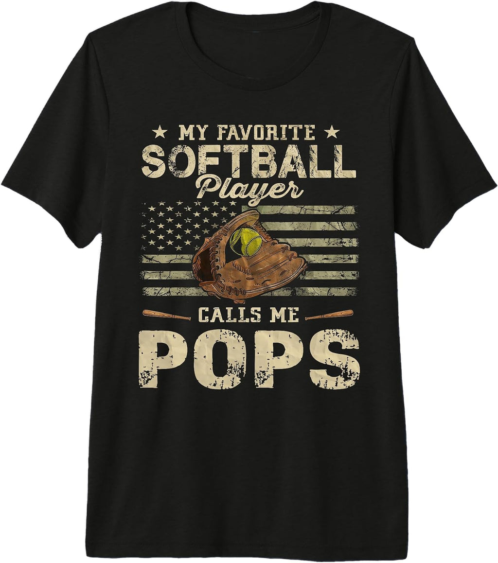 Vintage My Favorite Softball Player Calls Me Pops