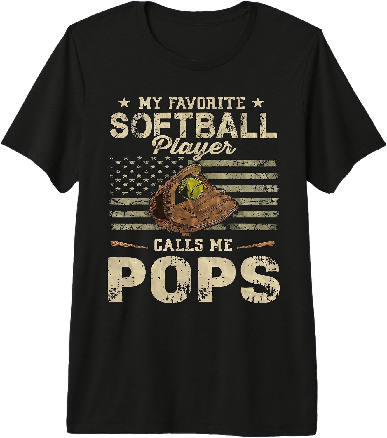Vintage My Favorite Softball Player Calls Me Pops
